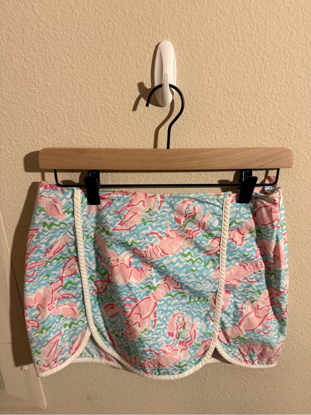 Lilly Pulitzer Lobster Print Mini Skort Size 00 - XXS - Preppy Coastal - Picture 1 of 7